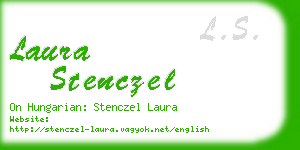 laura stenczel business card